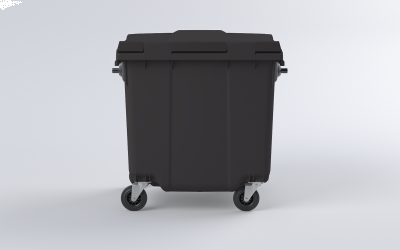 Plastový kontejner 660 L černý