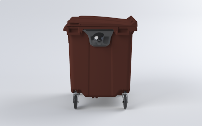 Plastový kontejner 660 L hnědý