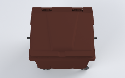 Plastový kontejner 660 L hnědý