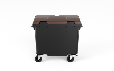 Plastový kontejner 660 L hnědý