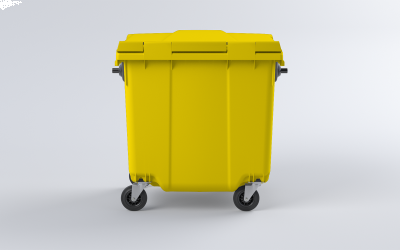 Plastový kontejner 660 L žlutý