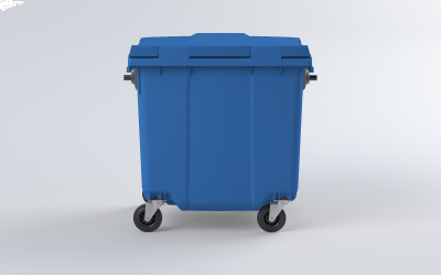 Plastový kontejner 660 L modrý