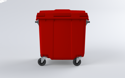 Plastový kontejner 660 L červený