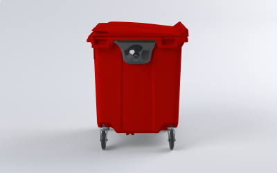 Plastový kontejner 660 L červený