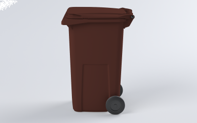 Plastová popelnice 240 L hnědá